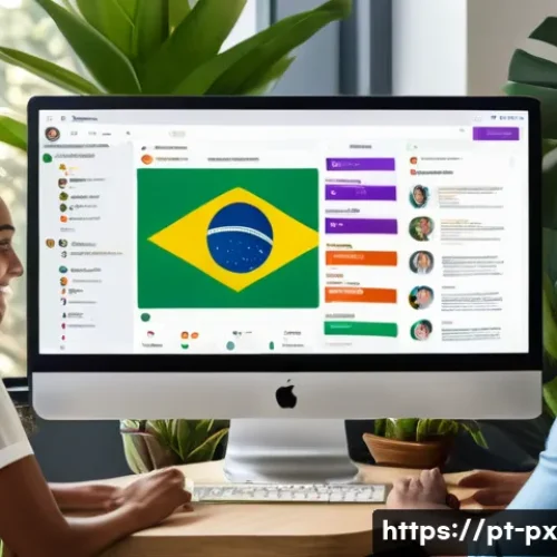 Home 31 집단지성과 데이터 분석의 만남 - A vibrant digital workspace scene showcasing a diverse team of professionals collaborating online us...